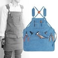 thumbnail image 6 of Colaxi Canvas Work Apron Gardening Apron for Workshop Mechanics Gardeners Carpenter Light Blue, 6 of 10