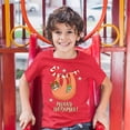 thumbnail image 3 of Tee Hunt Merry Slothmas Youth T-Shirt Christmas Sloth Candy Cane Let It Snow Kids, Red, X-Large, 3 of 5