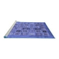 thumbnail image 2 of Ahgly Company Machine Washable Indoor Square Abstract Blue Modern Area Rugs, 8' Square, 2 of 4