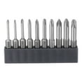 thumbnail image 1 of Juego de 10 piezas de puntas de destornillador Phillips Uxcell PH00-PH3 con vástago hexagonal de 1/4" y longitud de 2" magnético de acero S2, 1 of 7