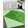 thumbnail image 3 of Ahgly Tapis Rond Lavable en Machine Intérieur Transitionnel Vert Clair, 5 Pieds Rond, 3 of 7