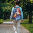 thumbnail image 2 of KUIFORTI Patriotic Eagle Print Children's Backpack 17 Inch Fashion Kids School Bag with Front Pockets Suitable for Elementary Middle School Back to School Gifts for Boys, 2 of 7