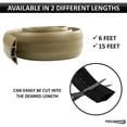 thumbnail image 2 of Kable Kontrol Floor Cord Cover kit - 6 Feet Long Black PVC Cable Protector, 2 of 7