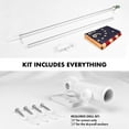 thumbnail image 2 of G128 Combo Pack: 5 Ft Tangle Free Aluminum Spinning Flagpole (Silver) & Bennington 76 Tea-Stained Flag 2x3 Ft, ToughWeave Pro Series Embroidered 420D Polyester | Pole with Flag Included, 2 of 9