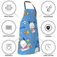 thumbnail image 4 of Pochacco Adjustable Bib Aprons, Waterdrop Resistant Apron with 2 Pockets for Kitchen Cooking Restaurant BBQ Painting Crafting, 4 of 7