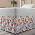 thumbnail image 1 of Abstract Bed Skirt, Modern Fun Graphic with Petals and Colorful Geometric Shapes Print, Elastic Bedskirt Dust Ruffle Wrap Around for Bedding Decor, 4 Sizes, Pale Taupe Multicolor, by Ambesonne, 1 of 2