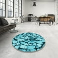 thumbnail image 3 of Ahgly Company Indoor Rectangle Patterned Teal Green Area Rugs, 2' x 3', 3 of 6