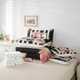thumbnail image 5 of 7 Piece Pink Floral Bed In A Bag Full Size Modern Fashion Girly Comforter Set Romantic Makeup Themed Bed Set Black White Stripe Sheet Set Women Perfume Print Bedding Fitted Sheet, 5 of 5