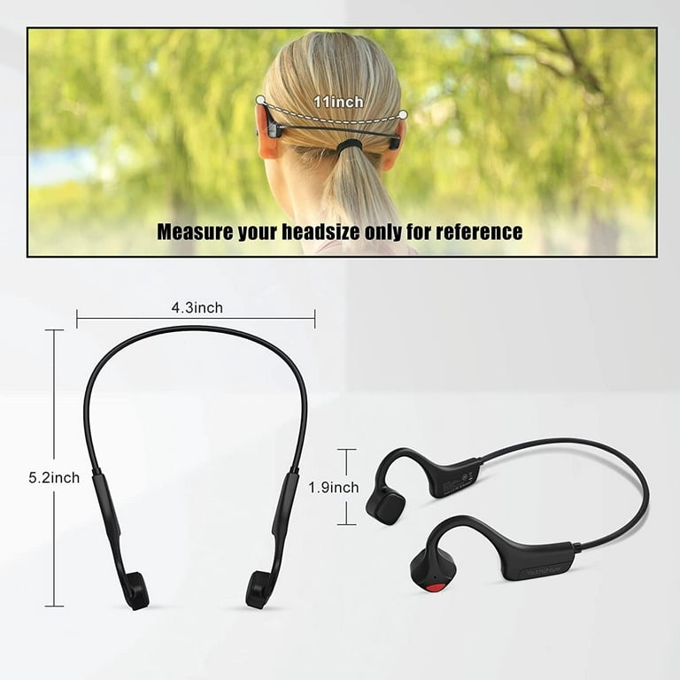 YouthWhisper Bluetooth Bone Conduction Headphones with Mic, Titanium L –  youthwhisper
