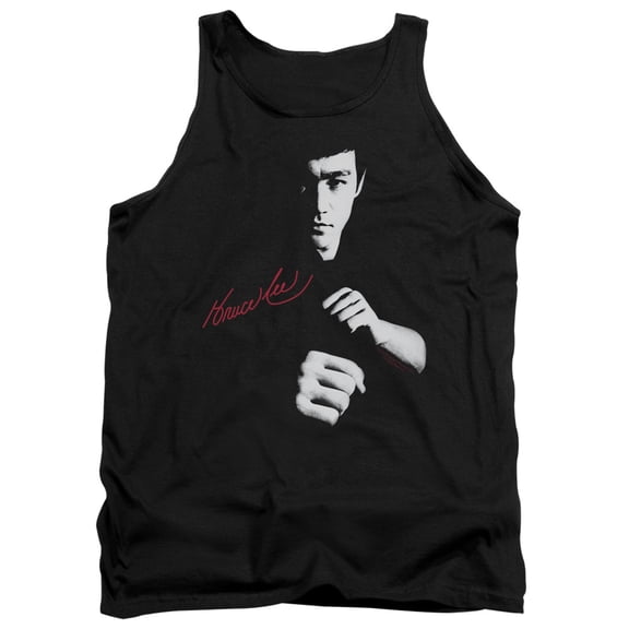 Bruce Lee The Dragon Awaits Adult Tank Top Black
