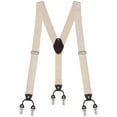 thumbnail image 2 of Buyless Fashion Satin Twill Formal Mens Suspenders - 48" Adjustable 6 Clip Y Back - 1 1/4" Leather End, 2 of 8