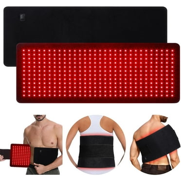 Red Light Therapy for Body, 31.5" x 11.8" Infrared Light Therapy Belt with 360 LEDs, 660nm Red Light & 850nm Infrared Light Therapy Mat with Timer for Back Shoulder Waist Muscle Pain Relief