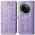 thumbnail image 1 of Étui Rabattable pour FOXDOCK Vivo Y300 Pro, Chat et Chien en Cuir PU Embossé avec Fentes pour Cartes, Support, 1 of 6