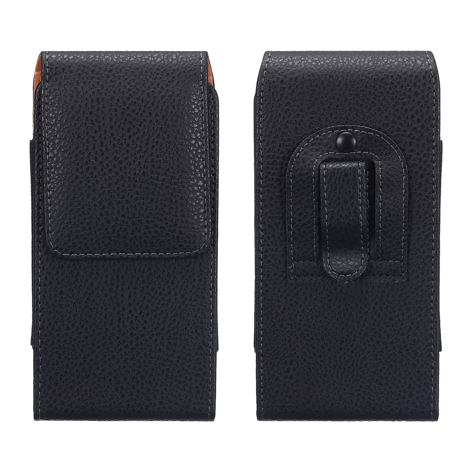 Phone Belt Holder Case for 6.36.5" Cell Phones, Vertical Grain Leather