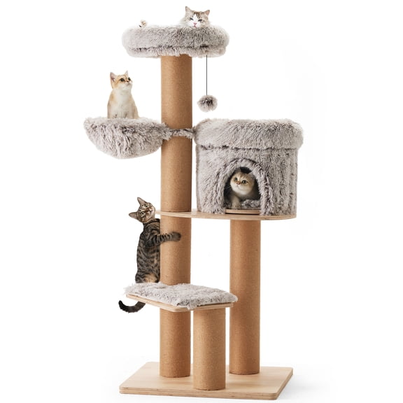 FUKUMARU Indoor 30-in Cat Scratching Post with Perch
