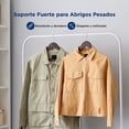 thumbnail image 4 of Ganchos de Madera Premium Serenelife, Ahorradores de Espacio, Resistentes, con Gancho Metálico Giratorio de 360°, para Abrigos, Pantalones y Vestidos, Marrón, Pack 20, 4 of 7