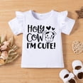 thumbnail image 3 of U·nikaka Baby Girls Outfit Sets Cow Letter Print Romper+Long Pants+Headband 3PCS 1-4Y, 3 of 7