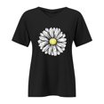 thumbnail image 4 of ZJXFGS Womens Oversized Tshirt Sunflower Graphic Shirts Womens Tops Loose Fit Tops Oversized Tshirts for Women Black L, 4 of 4