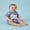 Blue, variant on Baby Summer Outfits Casual Baseball/Golf Themed Crew Neck Short Sleeve Romper and Shorts 2 Pcs Set
