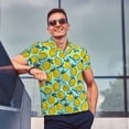 thumbnail image 4 of Fotbe Lemon1 Camiseta Polo de Golf para Hombre con Estampado – Camisa Deportiva Transpirable con Cuello Abotonado-X-Large, 4 of 6