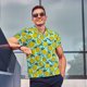 thumbnail image 4 of Fotbe Lemon1 Camiseta Polo de Golf para Hombre con Estampado – Camisa Deportiva Transpirable con Cuello Abotonado-Large, 4 of 6