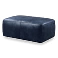thumbnail image 4 of Poly and Bark Denver Rectangle Leather Ottoman in Midnight Blue, 4 of 9