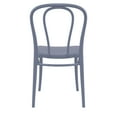 thumbnail image 5 of Luxury Commercial Living 33.5" Gray Stackable Patio Armless Dining Chair, 5 of 8