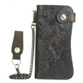 thumbnail image 1 of Cartera de mano de cuero con estampado de dragón vintage para hombre, billetera larga antirrobo, bolso de cuero para hombre, llavero, billetera para hombre, 1 of 5