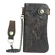 thumbnail image 2 of Cartera de mano de cuero con estampado de dragón vintage para hombre, billetera larga antirrobo, bolso de cuero para hombre, llavero, billetera para hombre, 2 of 6