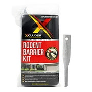 Xcluder Rodent Proof Fill Fabric Made With Stainless Steel Wool; DIY Kit With Inspection Tool, 1 4in. x 5ft. Roll, Tool, Gloves, Scissors, Fill Gaps To Keep Mice And Rats Out Permanently (162758FIT)