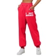 thumbnail image 1 of WILLBEST Pantalones Casuales para Mujer, Vaqueros Holgados con Dobladillo Acampanado, Estampados elegantes, Elásticos, Acampanados, Cómodos para Uso Diario. Extra Grande, 1 of 5