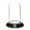 Black Wood Veneer Base, variant on Plymor 1.85 inch x 3.5 inch Mini Glass Display Dome Cloche (Dark Wood Base)