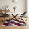 thumbnail image 3 of ODIKA Stripes Tower Motif Print Leopard Playful Expressive for Dining Room, Under Table, Home Office, Non-Slip Chair-Friendly, 3 of 7