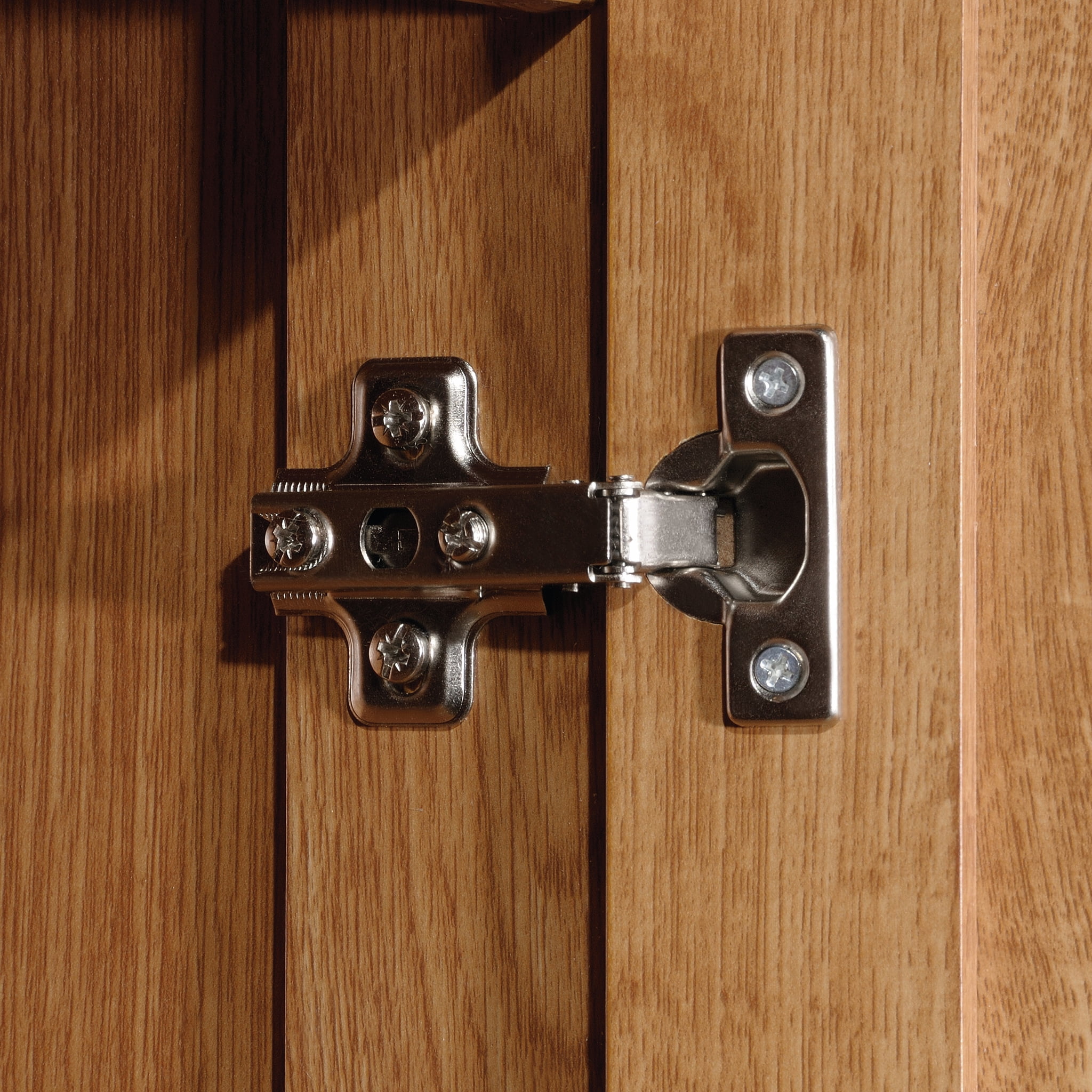 Sauder Select 2-Door Tall Storage Cabinet, Highland Oak Finish - 1