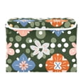 thumbnail image 7 of Yayeee Collapsible Cube Storage Bin with Lid Fabric Closet Decorative Basket with Handles, Blue Geometric Flowers, 7 of 7