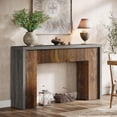 thumbnail image 2 of Tribesigns 55-Inch Farmhouse Entryway Console Table, Dual-Tone Wooden Sofa Table for Hallway, Entrance, Living Room, 2 of 7