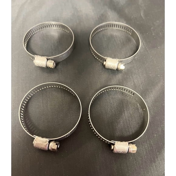 Helix Racing Hose Clamp 114-6420 3/4 Inch To 1.73 Inch Clamping Range; Worm Gear Style; Stainless Steel; Pack Of 4