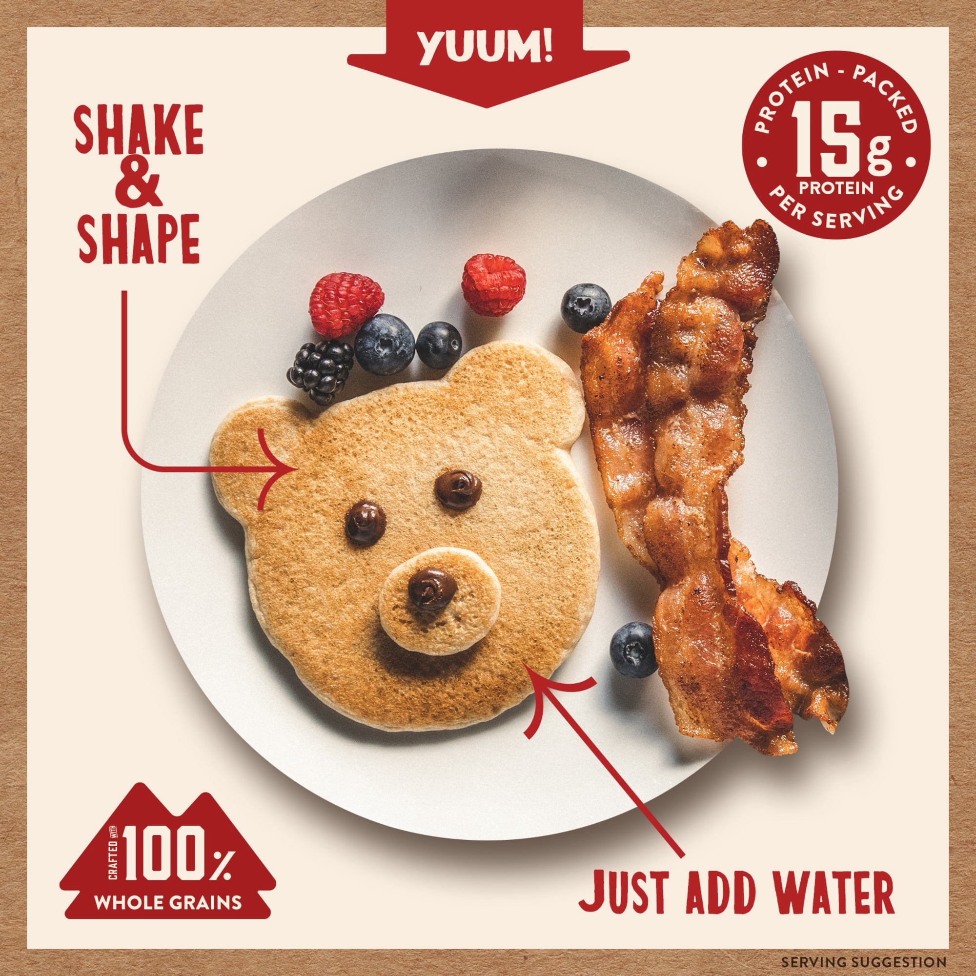 (3 pack) Kodiak Quick Mix Power Cakes Buttermilk Pancake and Waffle Mix, 6 oz