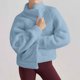 thumbnail image 2 of Tops cortos para mujer,Chaqueta de terciopelo con capucha de doble cara para mujer, forro polar, cremallera frontal completa, cuello alto, manga larga, bolsillos, ropa deportiva informal, sopatenor, 2 of 9