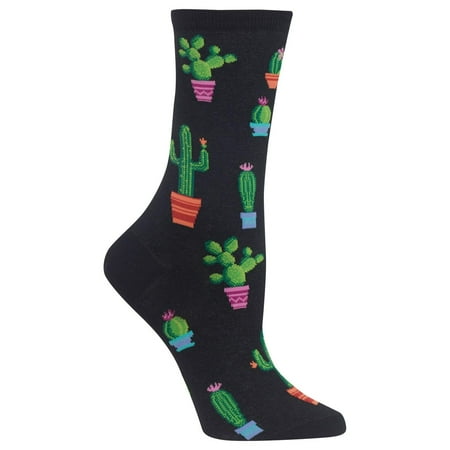 

Hot Sox womens Conversation Starter Novelty Fashion Casual Sock Cactus (Black) 6 12 US