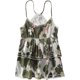thumbnail image 1 of Aeropostale - Camiseta sin mangas con volantes y diseño floral para mujer, verde, mediano, 1 of 1