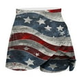 thumbnail image 4 of Women's 4th of July Skorts - American Flag Print Tennis Skirt with Built-in Shorts, 4 of 5