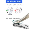 thumbnail image 4 of Toe Nail Clippers Adult - Stainless Steel Nail Clipper with Sturdy Sharp Pedicure Toenail Fingernail Clippers, 4 of 6