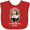 thumbnail image 3 of Inktastic To Thine Own Self Be True Shakespeare Boys or Girls Baby Bib, 3 of 4