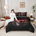 thumbnail image 4 of Castle Fairy 2-Piece Twin Comforter Set with Skull Green Lightning Design, 4 of 8