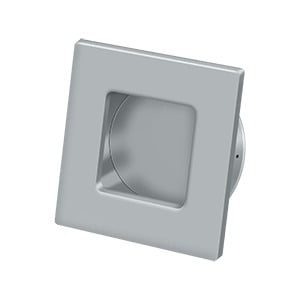 Deltana FPS234U26D Flush Pull, Square, HD, 2-3/4" x 2-3/4", Solid Brass in Brushed Chrome