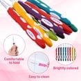 thumbnail image 3 of Set of 9 hooks, US sizes B to J (2.0mm–6.0mm), ergonomically designed with soft, comfortable handles and extra-long, smooth hooks, suitable for arthritis sufferers and beginners.,Multicolor, 3 of 7