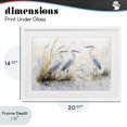 thumbnail image 4 of Stupell Industries Coastal Blue Heron Trio in Wetlands White Framed Print Under Glass, 20 x 14, by LSR Design Studio, 4 of 8