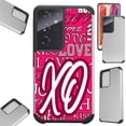 thumbnail image 1 of Compatible with Samsung Galaxy S22 Ultra 5G 6.8" Hybrid Fusion Guard Phone Case Cover (XO Pink Love), 1 of 1