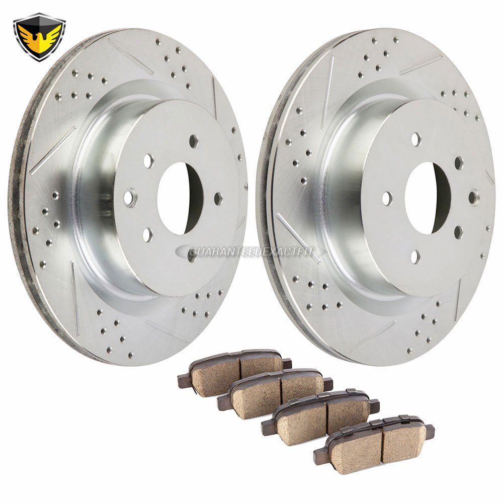 For Nissan 350Z 2006 2007 2008 Rear Brake Pads And Rotors Kit